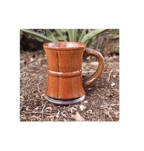 Wooden Mug Handmade Solid Wood Coffee <b>Cup</b> Natural Finish Rustic Style Eco Friendly Drinking Mug for Home - Product Image 4