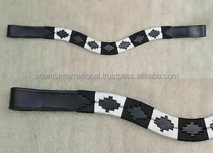 Bande de sourcils de polo avec logo personnalisé de haute qualité pour l'équitation équestre accessoire en cuir fait main - Product Image 2