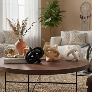 Vente en gros : Grande table basse décorative en bois de hêtre poli avec nœuds de chaîne, design marbre élégant personnalisé pour la décoration intérieure - Product Image 6