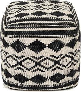 Housse de pouf en coton tissé à la main moderne, siège multifonctionnel au design bohème, confort et style améliorés - Product Image 3