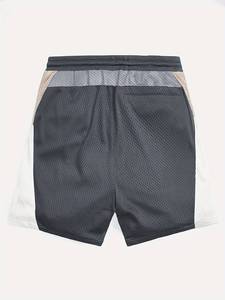 Shorts de basketball pour hommes en polyester respirant, grande taille, imperméables, de haute qualité, style streetwear, avec cordon de serrage en maille - Product Image 6