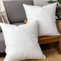 Housse de coussin carrée décorative 100% coton