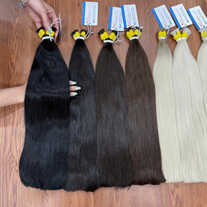 2026 Premium Quality Super Silky Soft Straight Color <b>Russian</b> Hair Bulk Human Hair Bulk To Make Tape Keratin Tip Hair Salon - Product Image 4