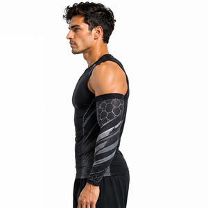 Manchons de compression personnalisés pour hommes – Entraînement sportif, fitness, course à pied, cyclisme – Respirants, extensibles, soutien athlétique, protection - Product Image 1