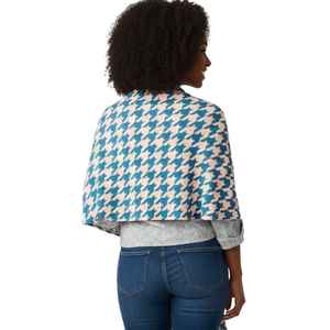 Écharpe châle pied-de-poule Jack and Jill, élégante, légère, à motifs, pour femme, accessoire de mode pour tenues de soirée formelles - Product Image 6