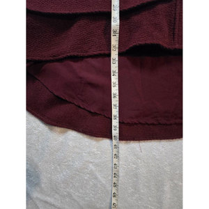 Hot Sell Burgundy Wool Blend Coat Lace <b>Back</b> Hi Low Hem Women’s Winter Gothic Coat 2026 - Product Image 5