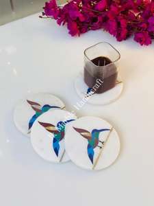 แผ่นรองแก้วหินอ่อนลายดอกไม้ งานแฮนด์เมด คุณภาพดี ดีไซน์ไม่ซ้ำใคร  ธีมทางศาสนา สำหรับใช้ในห้องรับประทานอาหารและห้องครัว ขายส่ง ราคาดีที่สุด - Product Image 4