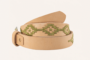 Premium Quality Vintage Style Polo <b>Belt</b> with Geometrical Design and Alloy Pin Buckle - Product Image 4