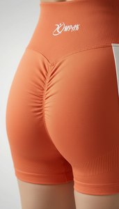 กางเกงขาสั้นออกกำลังกายสำหรับผู้หญิง กางเกงขาสั้นเอวยางยืด ระบายอากาศ แห้งเร็ว เอวสูง สำหรับโยคะ ฟิตเนส กระชับสัดส่วน - Product Image 3