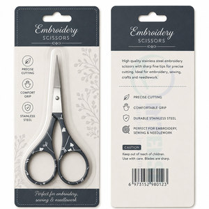 Embroidery <b>Scissors</b> Premium Stainless Steel Fine Tip Sharp Blade <b>Sewing</b> Needlework Quilting Craft Thread Cutting Tool - Product Image 3