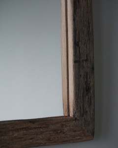 Rustic Old Truckwood <b>Wall</b> <b>Mirror</b> Small Wooden Frame Vintage Home Decor <b>Rectangle</b> Hanging <b>Mirror</b> - Product Image 2
