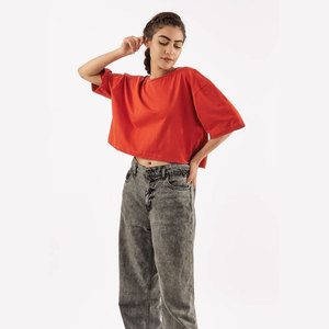T-shirts courts de sport pour femmes, personnalisables, en polyester/coton écologique, séchage rapide, été, vente chaude, excellent rapport qualité-prix, OEM - Product Image 2
