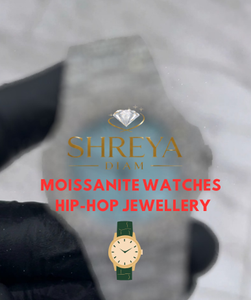 Montre chronographe SHREYA DIAM de luxe de haute qualité, carrée, en acier inoxydable, avec quartz et moissanite, chiffres romains, verre, étanche 10m - Product Image 5
