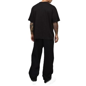 T-shirt pour homme coupe décontractée en tissu épais, style urbain, avec logo brodé texturé, personnalisable, marque privée, vente en gros, streetwear - Product Image 2