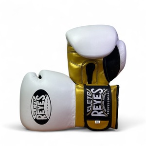 Guantes de Boxeo Profesionales Cleto Reyes, de Cuero Blanco y Dorado, con Cordones y Correa Ajustable para la Muñeca, Equipo de Entrenamiento para Adultos - Product Image 4
