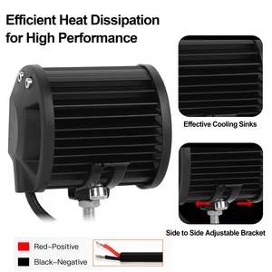 4 pezzi lampada a LED a doppia fila da 4 pollici 18W luce Spot impermeabile e luce cubo Pod per veicoli fuoristrada - Product Image 5