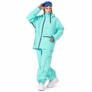 Traje de Esquí de 2 Piezas Personalizado para Mujer, Chaqueta con Capucha y Pantalones de Nieve, Ropa de Invierno para Exteriores - Product Image 4