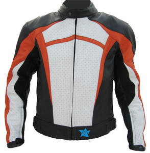 Chaqueta de Motociclista de Cuero Vacuno Genuino Personalizada, Chaqueta de Motociclista de Cuero Impermeable Reflectante con Protección CE para Hombre - Product Image 5