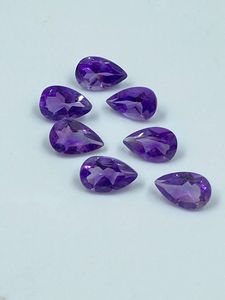 Piedra de Amatista Natural de Alta Calidad con Corte en Forma de Pera, 5.25 Quilates, 5x8 mm, para la Fabricación de Joyas - Product Image 1