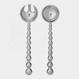 Serving Spoon and Fork Set Serving Flatware <b>Utensils</b> Dessert Flatware Silver Polished Servers <b>Stainless</b> <b>Steel</b> Serving Spoons - Product Image 1