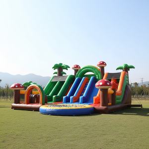Castillo Inflable de PVC de 0.55mm, con Obstáculos, Tobogán, Zona de Salto y Escalada, Tobogán Gigante para Eventos, Venta al Por Mayor - Product Image 4