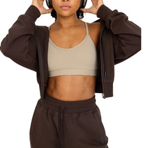 Conjunto de Pantalones Cortos de Dos Piezas para Mujer, Invierno, Logotipo Personalizado, Cierre de Cremallera, Ropa Casual Urbana, Ecológica, Servicio OEM - Product Image 6