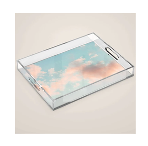 Printed Acrylic Serving Tray Eco-Friendly Household Tableware & Home Decorative Transparent Crafts With Wholesale Product - Product Image 6