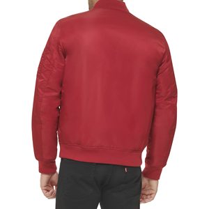 Veste bomber varsity pour homme, imperméable et coupe-vent, avec logo personnalisé brodé, en tissu de soie et satin, très vendue - Product Image 4