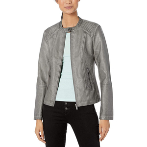 Chaqueta de Cuero Sintético para Mujer, Diseño Elegante, Corte Regular, Estilo Urbano, Prenda Exterior Cómoda - Product Image 4