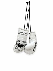 Gants de boxe miniatures Harry Johnson Production en cuir blanc avec fermeture auto-agrippante, légers, pour adultes, équipement de boxe - Product Image 5