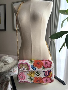 Indian Modern Bohemian Summer Embroidery Designer Handmade <b>Beaded</b> Messenger Bags Light Weight <b>Large</b> Capacity Women Evening Bags - Product Image 2