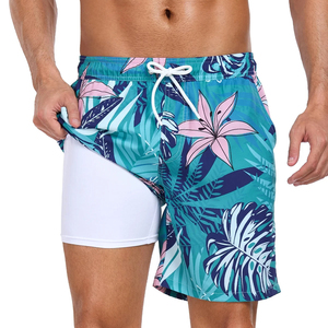 Trajes de Baño para Hombre al por Mayor, de Secado Rápido, Transpirables, Anti-UV, Impermeables, Shorts de Playa de Spandex/Poliéster, 1 Pieza - Product Image 5