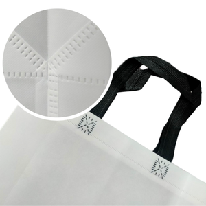 Sacs de shopping promotionnels non tissés avec poignée, personnalisables avec logo, en laminé métallique argenté ou doré, vente en gros, fabriqués au Vietnam - Product Image 3
