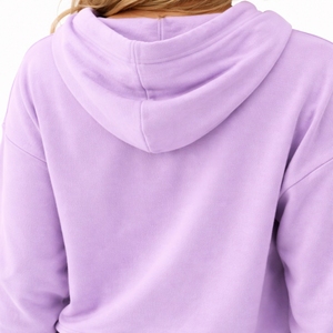 Ensemble de jogging sans manches à capuche bleu clair pour femme, couleur unie, coupe décontractée, en molleton polyester/coton anti-boulochage - Product Image 5