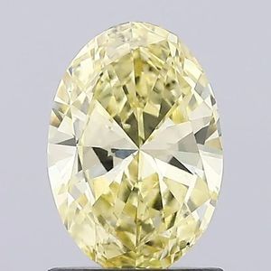 Diamant synthétique de qualité supérieure, de forme ovale, jaune, cultivé en laboratoire, pierre brute, haute clarté, facetté - Product Image 1