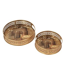 Bandejas y tarros Pichwai al por mayor, de plata alemana, estilo Art Deco, con estampado animal, para decoración del hogar, bodas indias, Ramadán, Diwali, recuerdos y artesanía con asa - Product Image 5