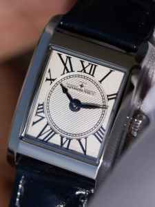 Montre à quartz pour femme, bracelet en cuir, cadran rectangulaire en acier inoxydable, fermoir papillon, Alexander Ferros 7282S-02, verre saphir, analogique, 50 m - Product Image 6