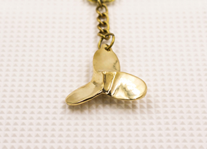 Porte-clés hélice nautique en laiton, pendentif éventail marin, mousqueton, cadeau - Product Image 4