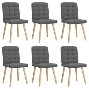 Ensemble de 6 chaises de salle à manger gris foncé - Product Image 1