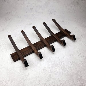 Perchero de pared creativo de madera de acacia negra con gancho para entrada, organizador de puerta, artesanía de Orion Handicraft - Product Image 4