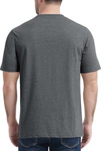 T-shirt de luxe pour homme, coupe classique, 210 g/m², grandes tailles, 61 % coton, séchage rapide, respirant, col rond, manches courtes, matière 100 % coton - Product Image 3