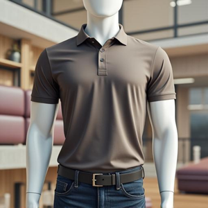 Polo en polyester et élasthanne sans couture, personnalisé, performance et décontracté - Product Image 3