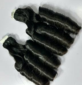 100% Remy Bouncy Curls Extensions de cheveux Cuticule vierge vietnamienne alignée Style de vague naturelle pas d'emmêlement du vendeur - Product Image 2