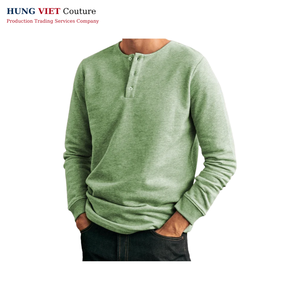 Camiseta de manga larga de algodón de gran tamaño 160gsm moda urbana hombres - Product Image 2