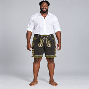 Pantalones Cortos de Traje Bávaro para Hombre con Detalles de Patrones Tradicionales, Ajuste Cómodo y Elegante, Ropa para Celebraciones Culturales Alemanas - Product Image 1