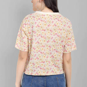 Camisetas Cortas para Mujer, Diseño Exclusivo, Cuello Redondo, MOQ Bajo, Transpirables, Diseño Personalizado, Precio Razonable, OEM - Product Image 3