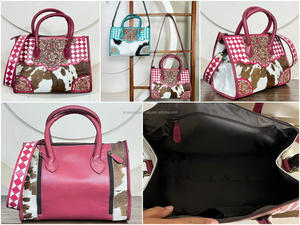 Sac fourre-tout élégant pour femme 2026, grande capacité, en cuir quadrillé fait main, sac à bandoulière décontracté, pochette de transport discrète - Product Image 3