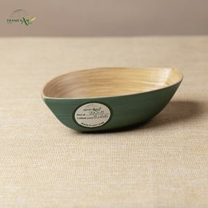 Bol en bambou jetable, écologique, artisanal, naturel, pour servir et décorer la maison, avec un design classique personnalisé - Product Image 1