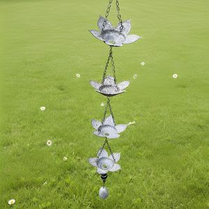 Chaîne de pluie en métal rustique pour la décoration extérieure des fermes - Product Image 3