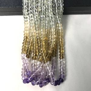 Perles Rondelles Semi-Brutes Facettées 100% Naturelles Certifiées IGI 5mm-6mm Grade AA Multicolores en Pierre Naturelle pour la Fabrication de Bijoux - Product Image 1